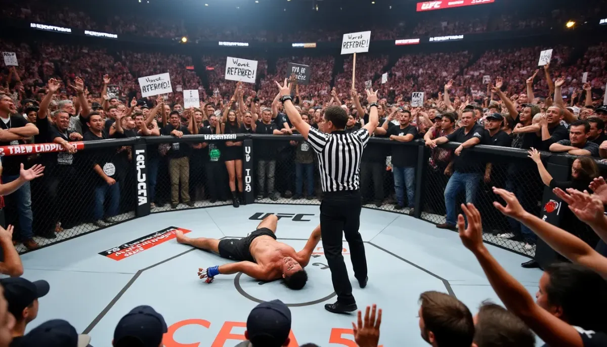 Fãs expressam indignação com o 'pior árbitro do MMA' após uma derrota devastadora por nocaute no UFC Vegas 106