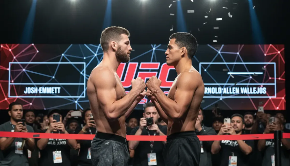 UFC Vegas 114 Pesaje Completado: Emmett y Vallejos Confirmados para el Enfrentamiento Principal de Peso Pluma